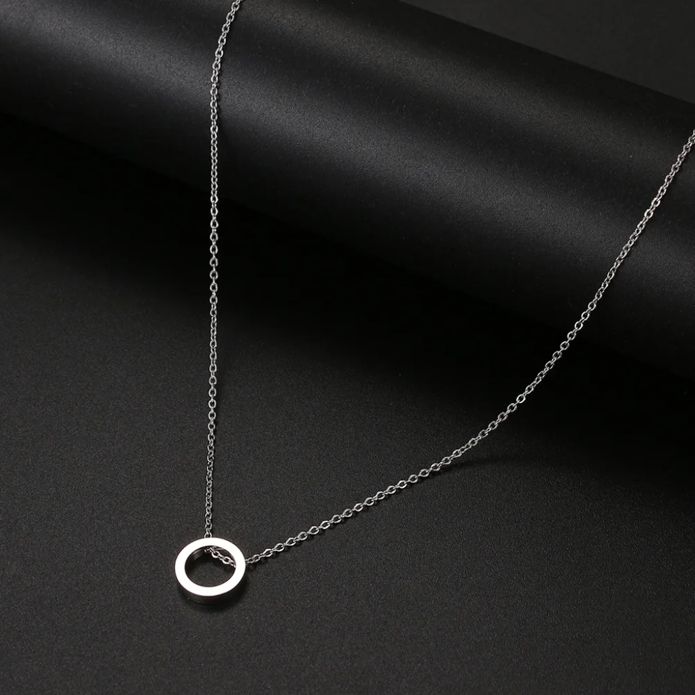 Classic Hollow Round Pendant Necklace - Picture 1 of 3